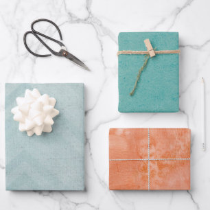 Blauwe Chevron Strepen Inpakpapier Vel