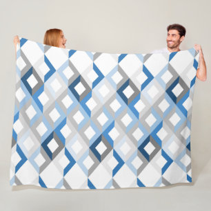 blauwe chevrons deken