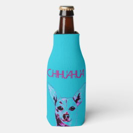 Blauwe Chihuahua thema fles koeler