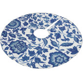 Blauwe Chinese sierbloem Kerstboom Rok (Gekanteld)