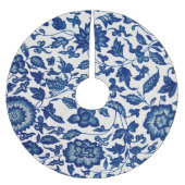 Blauwe Chinese sierbloem Kerstboom Rok (Voorkant)