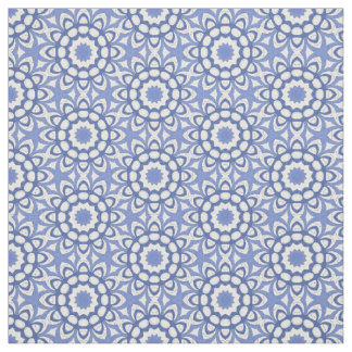 Blauwe chinoiserie cirkel herhaling decorator stof