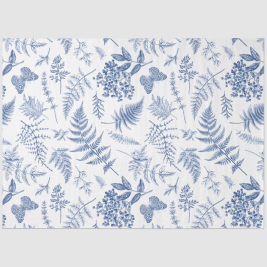  Blauwe chinoiserie Decoupage Tissuepapier (Voorkant)