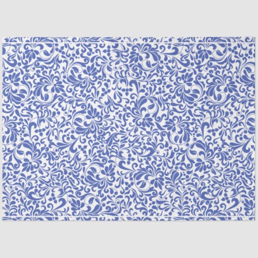  Blauwe chinoiserie Decoupage Tissuepapier (Voorkant)