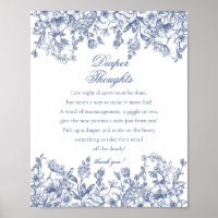 Blauwe Chinoiserie Flora Diaper Thoughts Baby Show