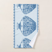  Blauwe Chinoiserie Ginger Jars Vassen Handdoek (Handdoek)