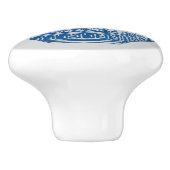  Blauwe Chinoiserie Ginger Jars Vassen Keramische Knop (Zijkant)