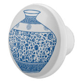  Blauwe Chinoiserie Ginger Jars Vassen Keramische Knop (Rechts)