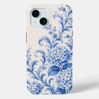 Blauwe Chinoiserie Hydrangea Hoesje