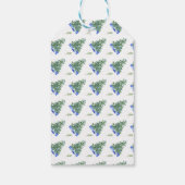 Blauwe Chinoiserie Kerstcadeautags Cadeaulabel (Achterkant)