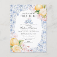 Blauwe Chinoiserie Theepartij Bruidsdouche Toile