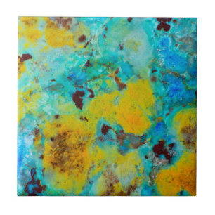 Blauwe Chrysocolla Jaspis Tegeltje