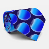 Blauwe cirkel stropdas (Opgerold)