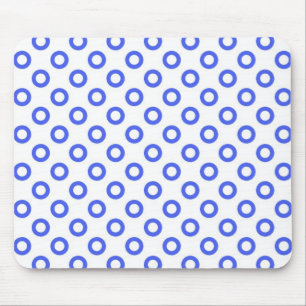 blauwe cirkel witte muismat