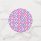 Blauwe cirkels confetti (Kleine voorkant)