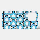 Blauwe cirkels en sterrenpatroon Case-Mate iPhone case (Achterkant (horizontaal))