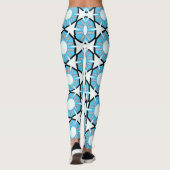Blauwe cirkels en sterrenpatroon leggings (Achterkant)