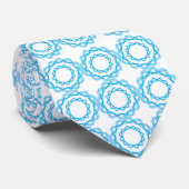 Blauwe Cirkels Geometrisch Stropdas (Opgerold)