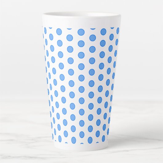 Blauwe cirkels latte mok (Voorkant)