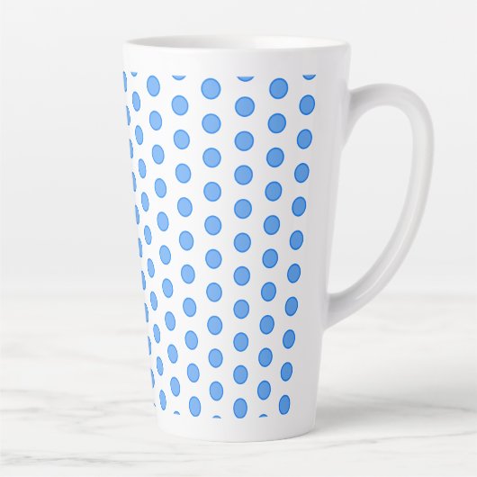 Blauwe cirkels latte mok (Rechts)