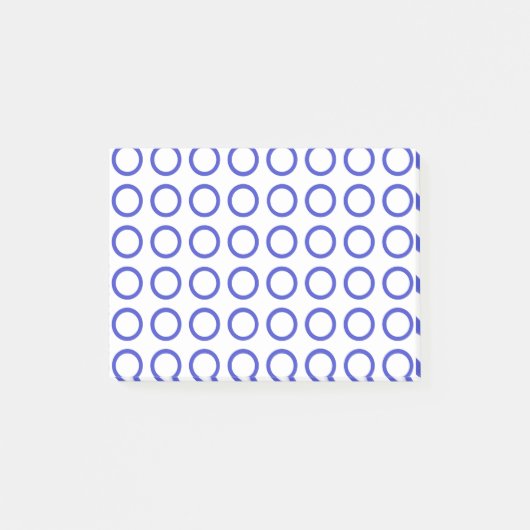 Blauwe cirkels post-it® notes (Voorkant)