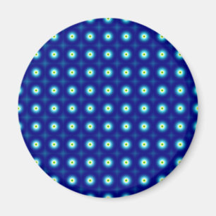 Blauwe cirkels rond magneet