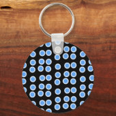 Blauwe cirkels sleutelhanger (Voorkant)