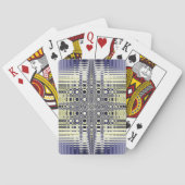 Blauwe cirkels symmetrische fractaal pokerkaarten (Achterkant)