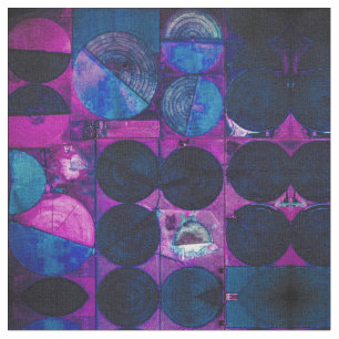 Blauwe cirkels van 369 Abstracte fabric Stof