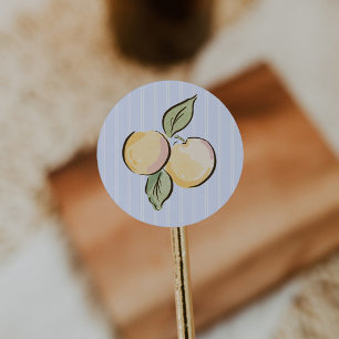 Blauwe Citroen Baby Shower Ronde Sticker
