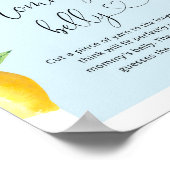 Blauwe citroen Hoe groot is mama's buik? Poster (Hoek)