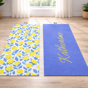 Blauwe citroenen Mediterraan Yogamat