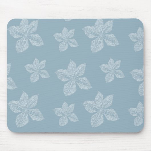 Blauwe Clematis Bloemen Muismat (Voorkant)