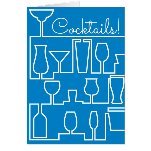 Blauwe cocktailparty (Voorkant)