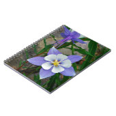 Blauwe columbine notitieboek (Linkerzijde)