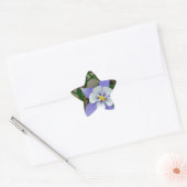 Blauwe columbine ster sticker (Envelop)