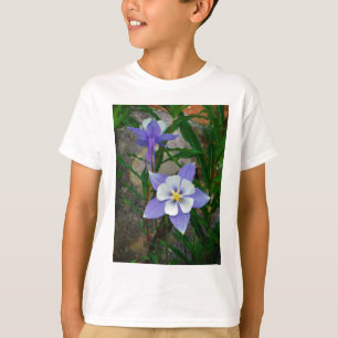Blauwe columbine t-shirt