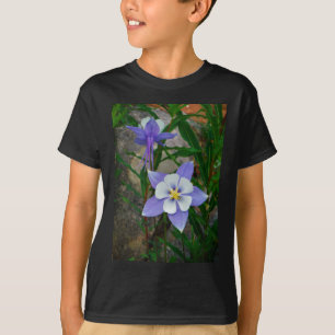 Blauwe columbine t-shirt