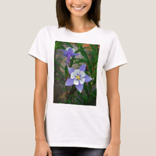 Blauwe columbine t-shirt