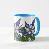 Blauwe Columbines Mok (Voorkant rechts)