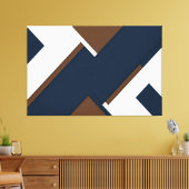 Blauwe Compositie Canvas Afdruk (Insitu (Woonkamer))