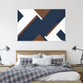 Blauwe Compositie Canvas Afdruk (Insitu (Slaapkamer))