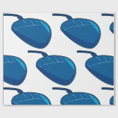 Blauwe computermuis cadeaupapier (Vlak)