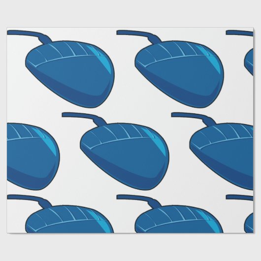 Blauwe computermuis cadeaupapier (Vlak)