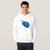 Blauwe computermuis Mannen Hoodie (Voorkant volledig)