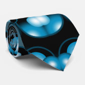 Blauwe Concentrische Cirkel Orbitale Ringen Abstra Stropdas (Opgerold)