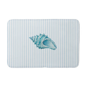 Blauwe Conch Schelp Streep Zeeschelp Kust Badmat