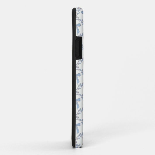 Blauwe Coquette Bogen, Trellis, Preppy Case-Mate iPhone Case (Achterkant/rechts)