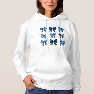 Blauwe Coquette esthetisch Hoodie