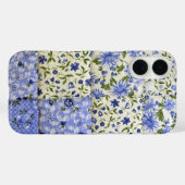Blauwe Cornflower Patchwork Quilt Case-Mate iPhone Case (Achterkant (horizontaal))